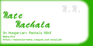 mate machala business card