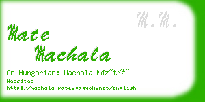 mate machala business card